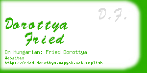 dorottya fried business card